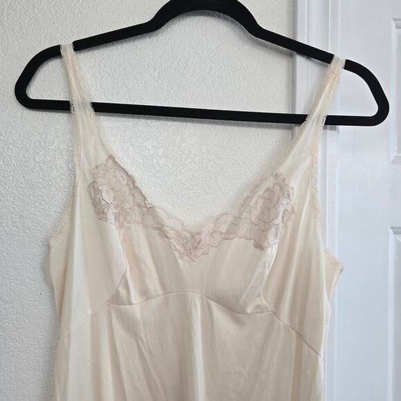 Vintage Y2K Ivory Lace Babydoll Slip Nightgown Size 36 Romantic Lingerie USA - Picture 3 of 8